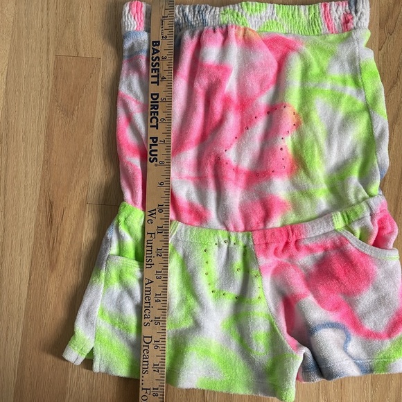 Flowers by Zoe Vintage Tye-Dye Girl's Terry Romper/Coverup - Picture 9 of 12